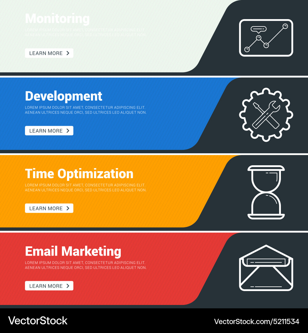 Web Banners & Monitoring Toolkit vector image