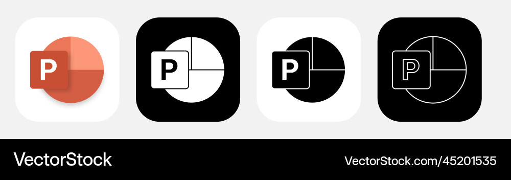 App icon microsoft powerpoint vector image