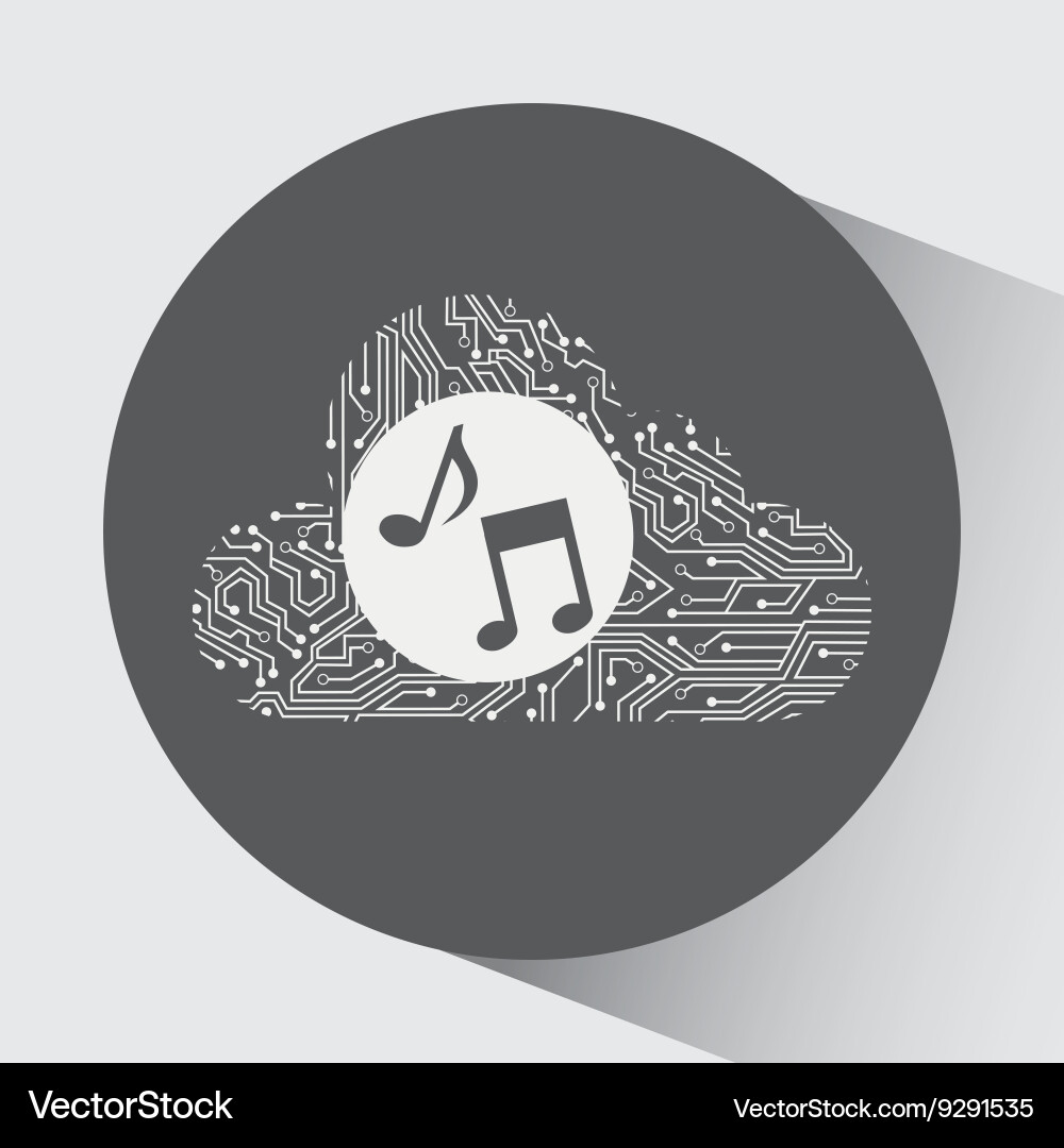 Cloud computing design vector image