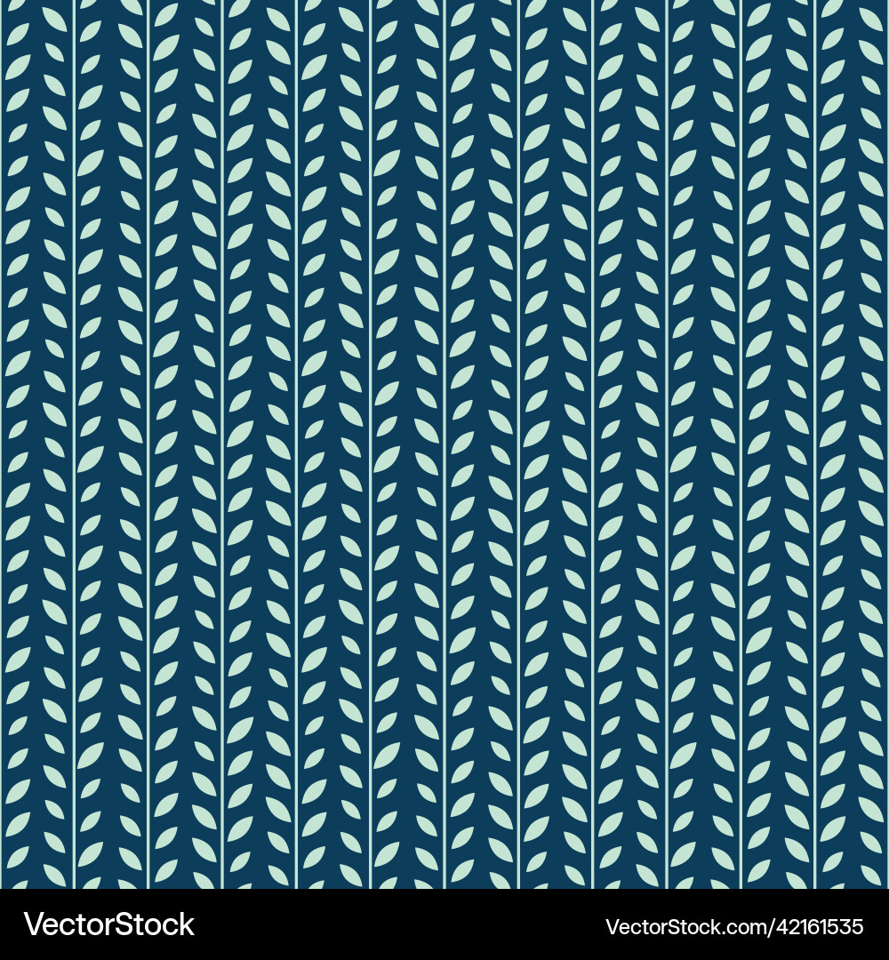 Dark leaf pattern seamless botanical print vector image