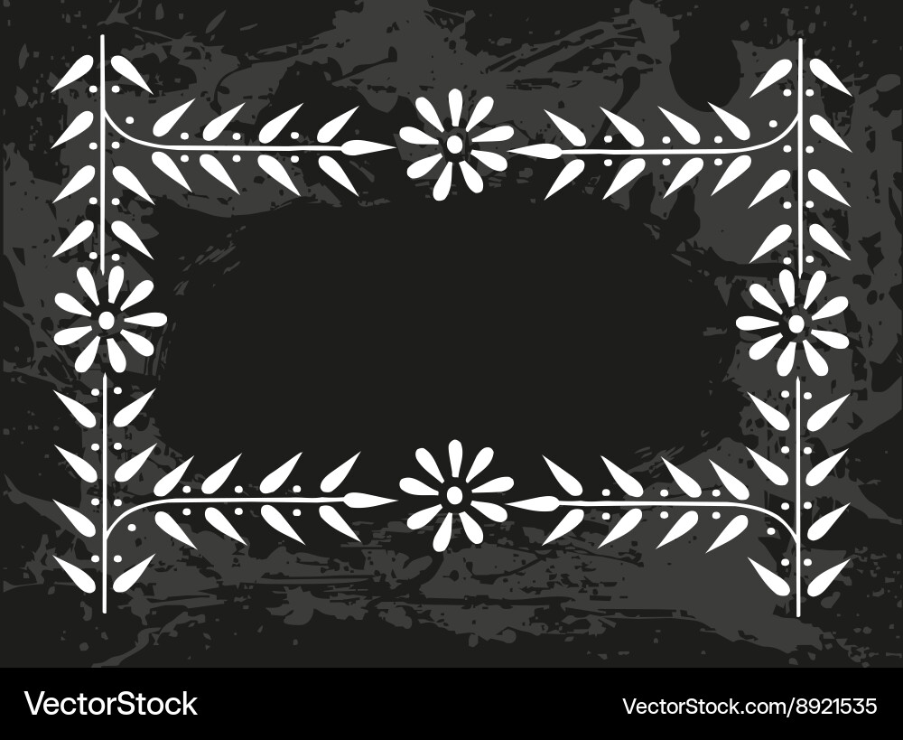 Decorative frame with pattern vector image