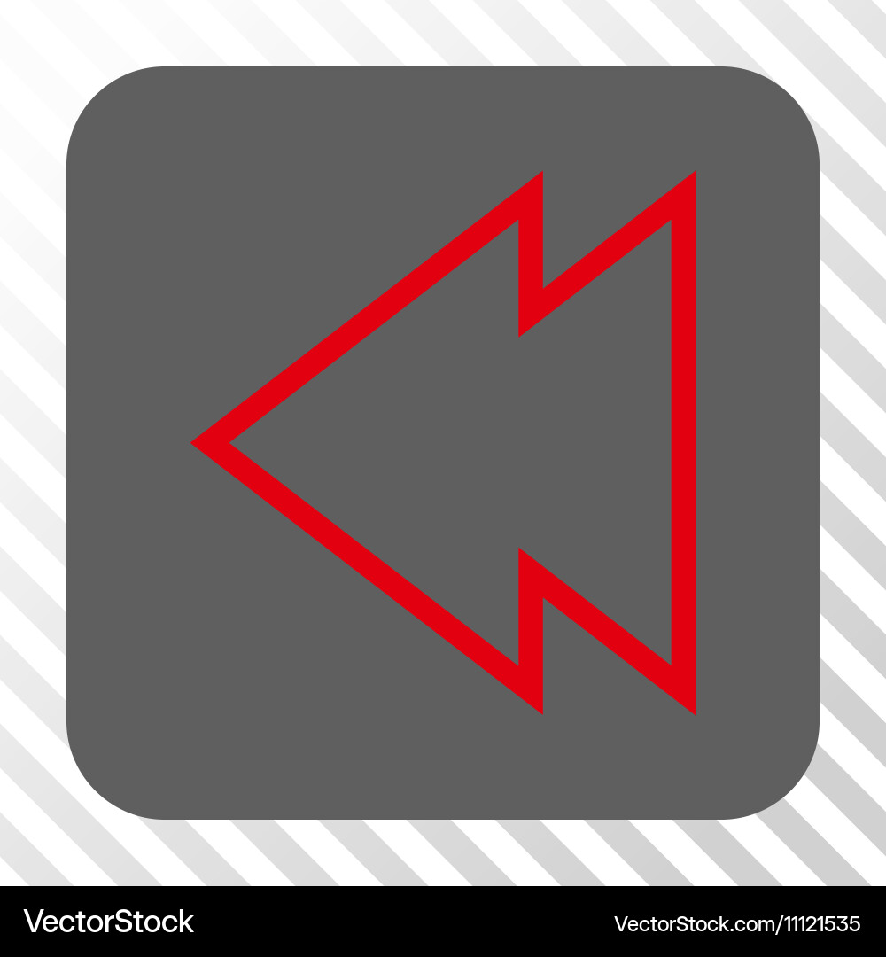 Direction left rounded square button vector image
