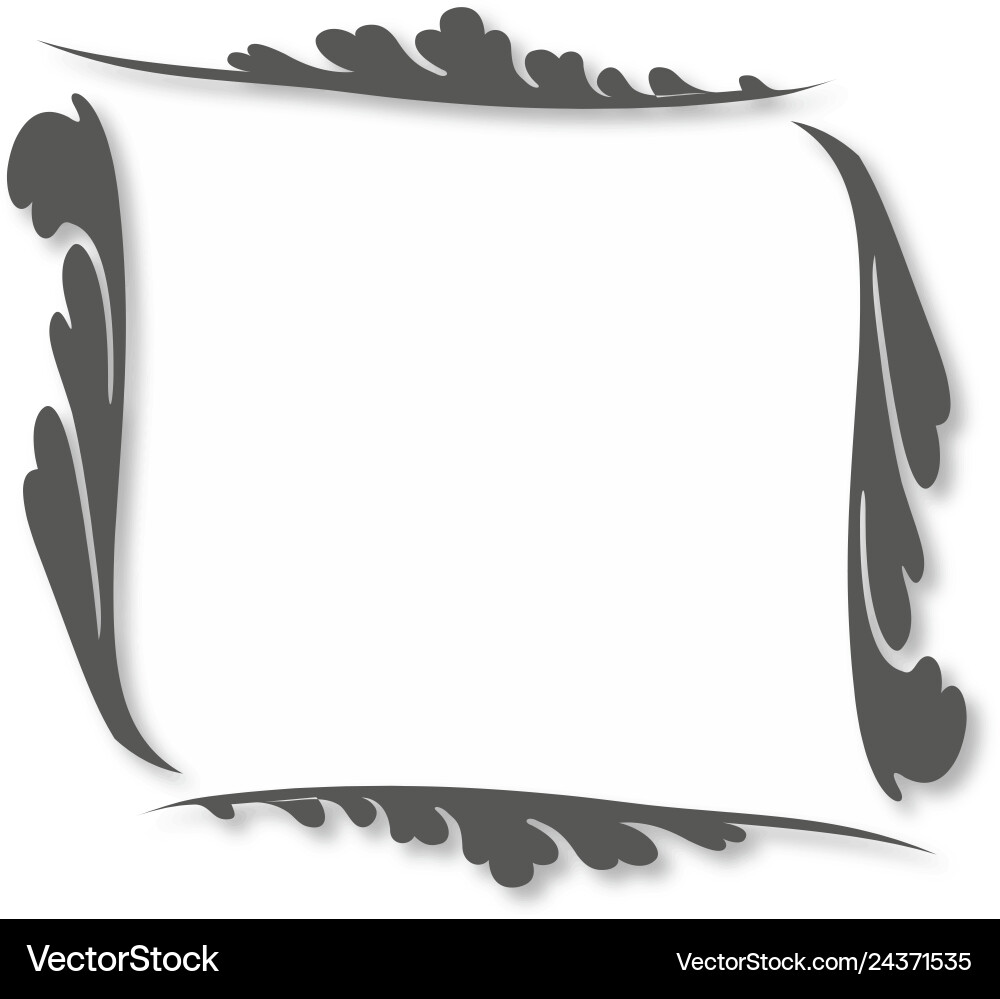Frame of the patterns with shadow Frame of the patterns with shadow vector image