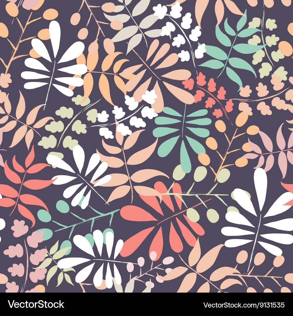 Seamless botanical pattern Royalty Free Vector Image