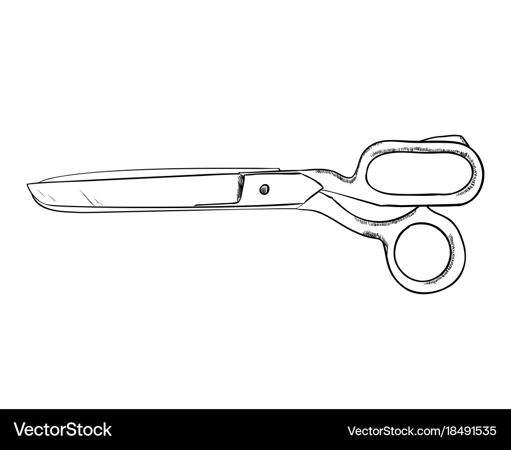 Sketch of scissors Vector Image