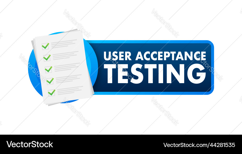 Uat - user acceptance testing software Vector Image