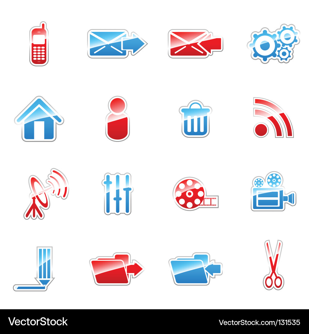 Web Icon Set - Digital Elements vector image