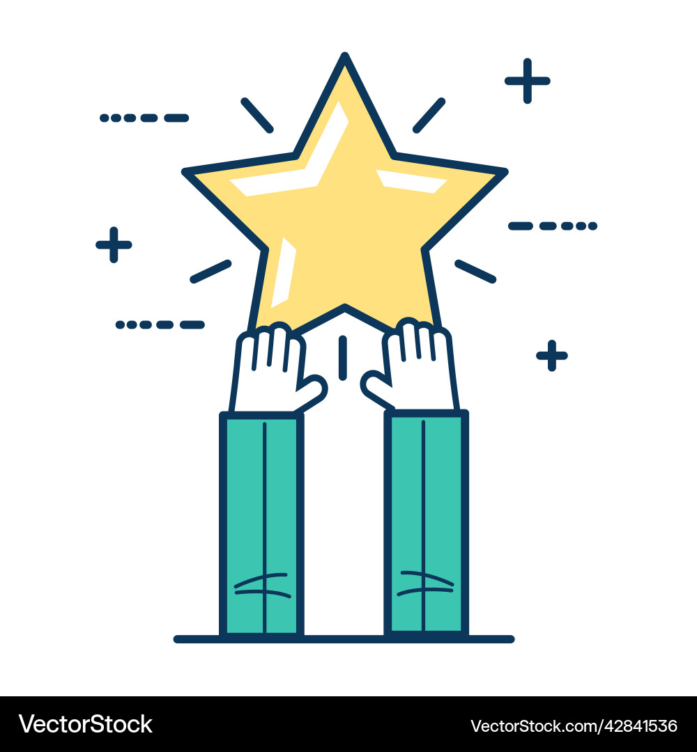 A man holds an award in his hands certificate A man holds an award in his hands certificate vector image