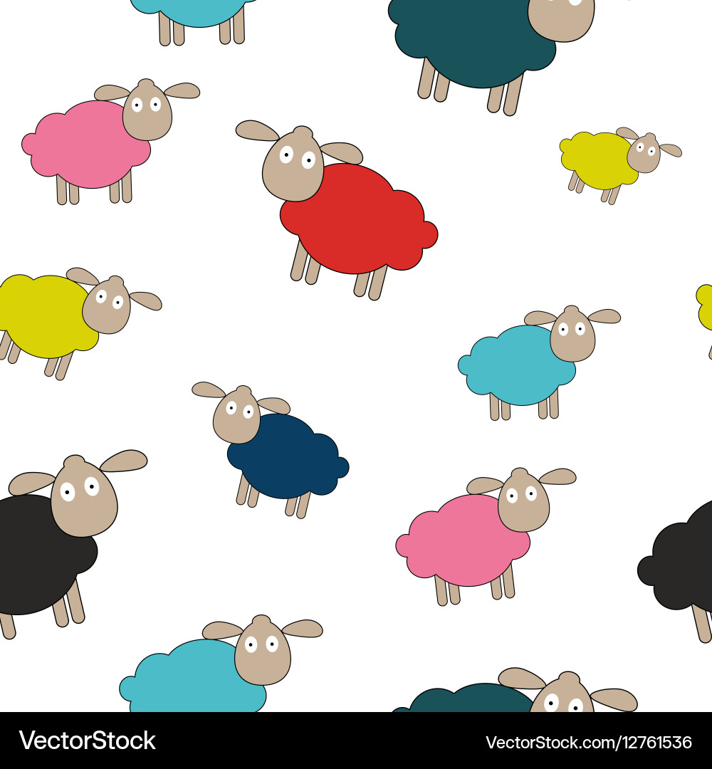 Abstract lamb seamless pattern background vector image