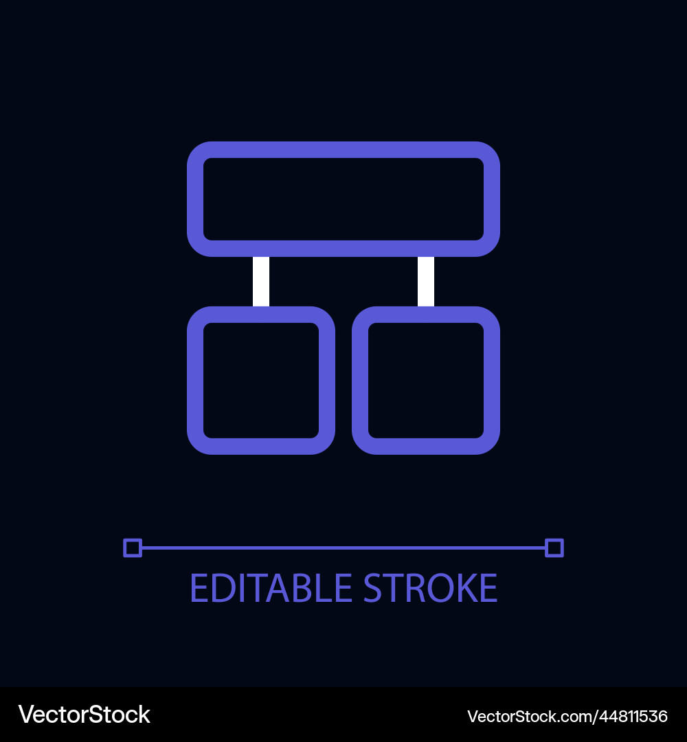 Block diagram pixel perfect color linear ui icon Block diagram pixel perfect color linear ui icon vector image