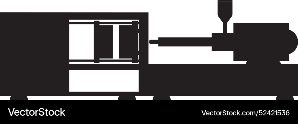 Diagram of an electric or hydraulic injection Vector Image