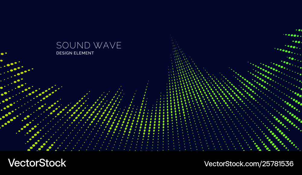 Dynamic Sound Wave Pattern vector image