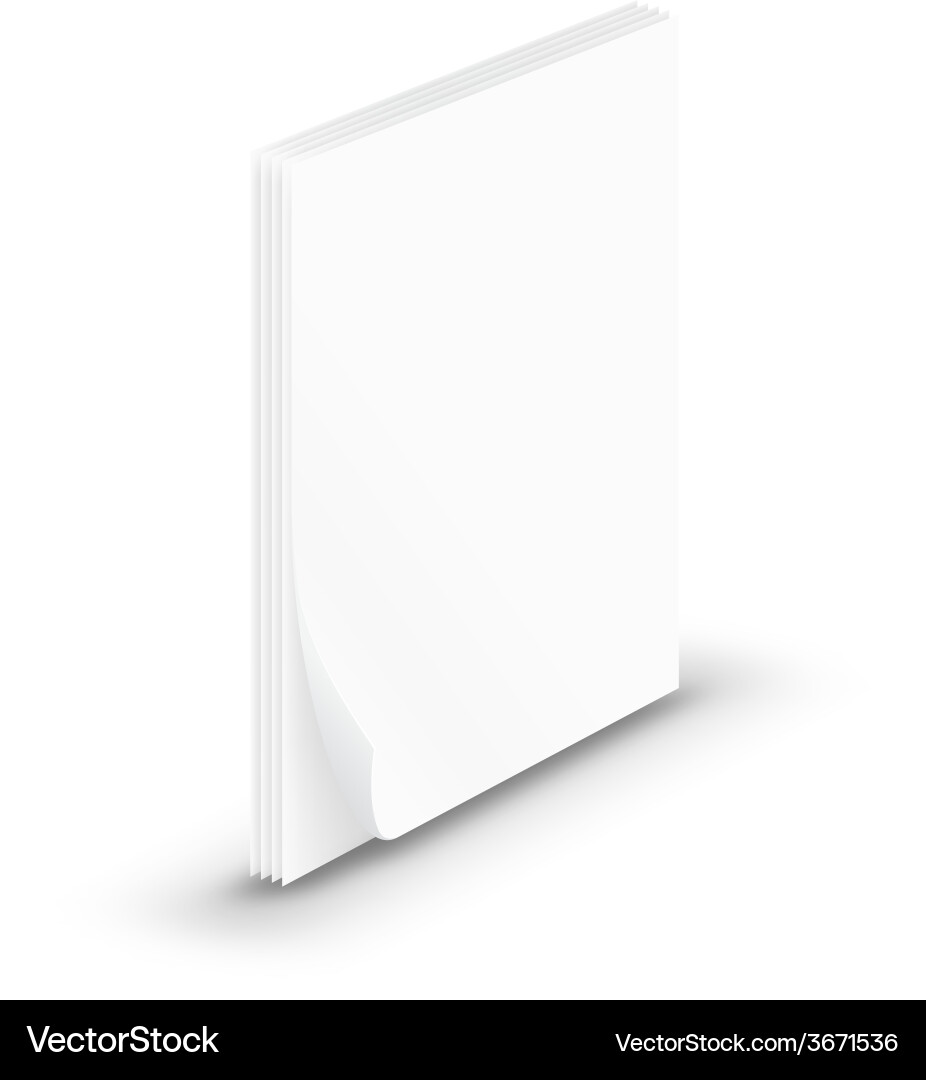 Empty paper three sheets Royalty Free Vector Image