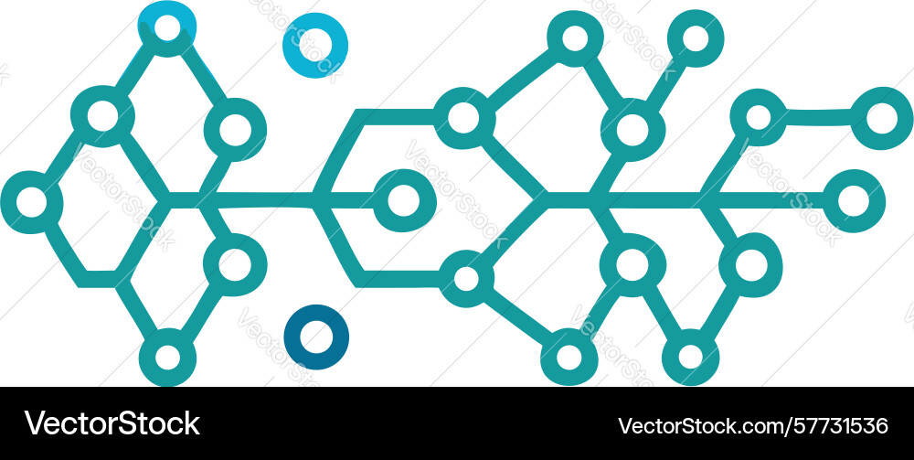Intricate data network and brain synapse diagram vector image