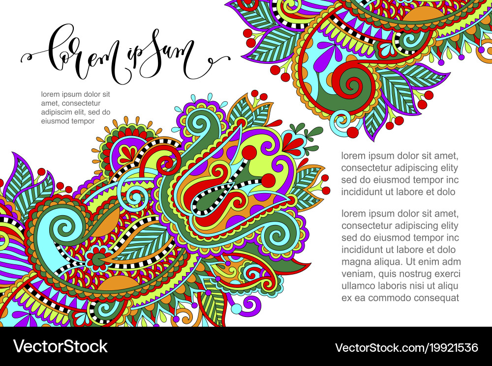Intricate Paisley Floral Pattern Vector Image