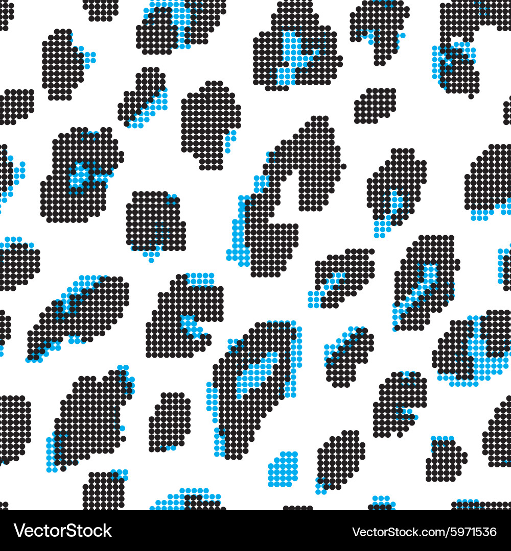 Print fur leopard dots pattern vector image