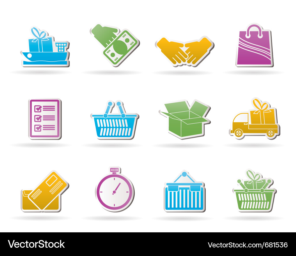 Shipping and logistic icons Vector Image