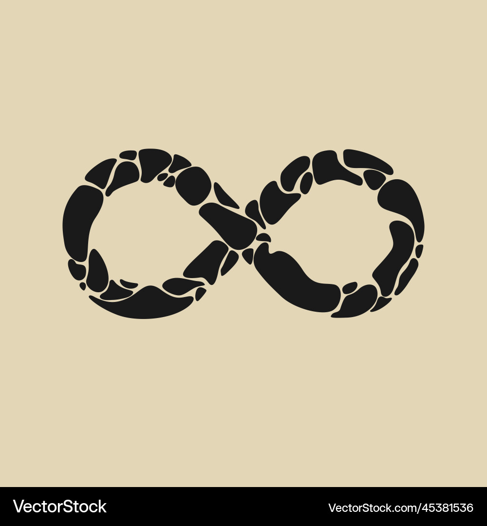 Shows the infinity sign Royalty Free Vector Image