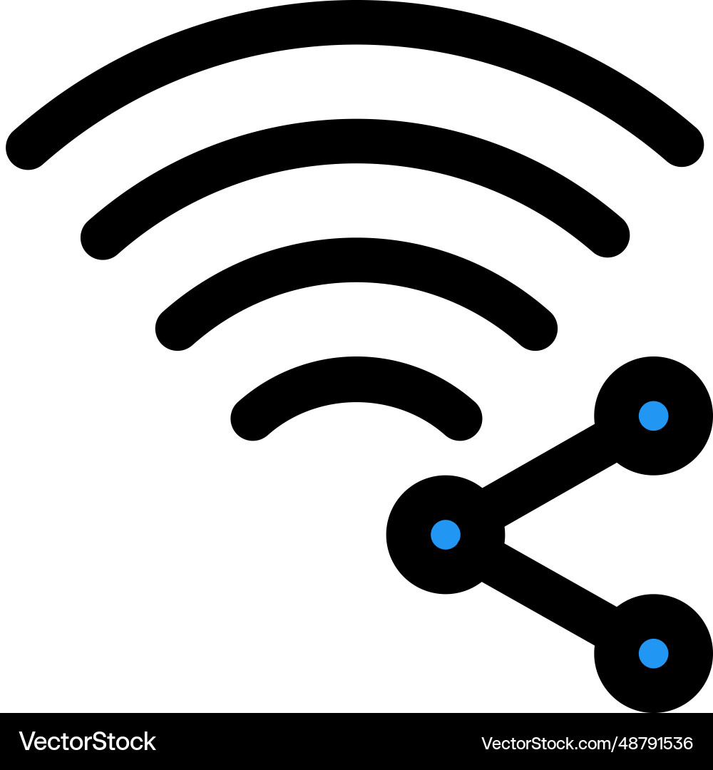 Use of wifi for transferring data between devices Vector Image