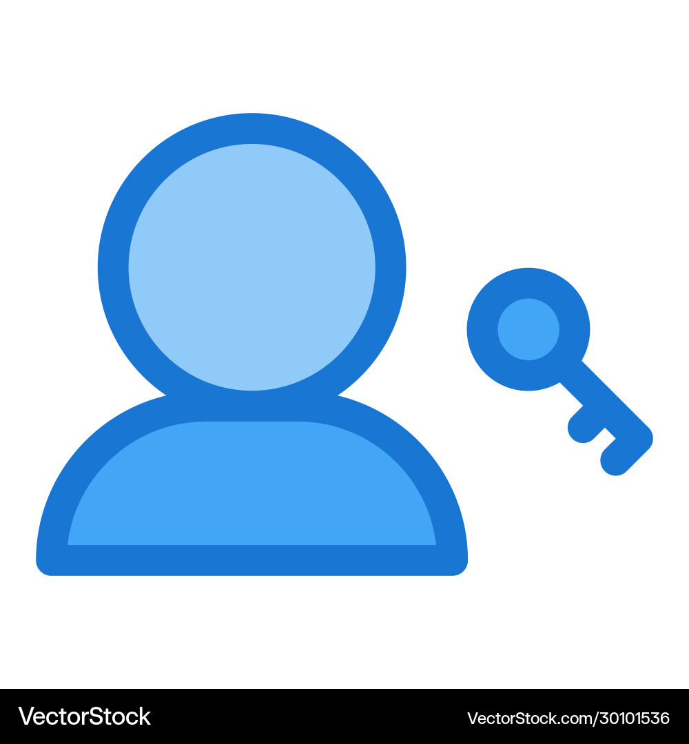 User access icon in flat style Vector Image
