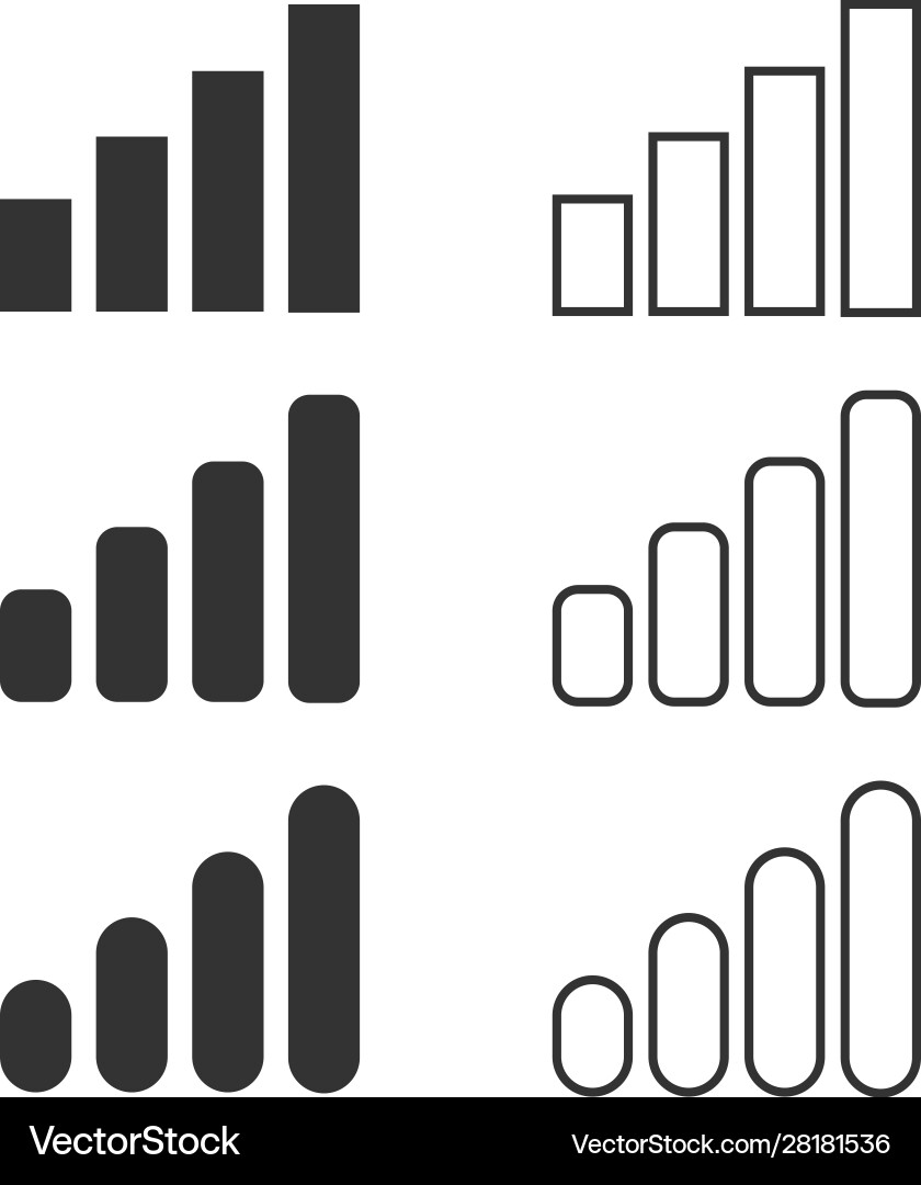 Wifi icon sign shape button set mobile signal Wifi icon sign shape button set mobile signal vector image
