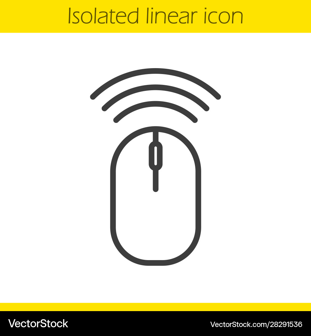 Wireless computer mouse linear icon Wireless computer mouse linear icon vector image