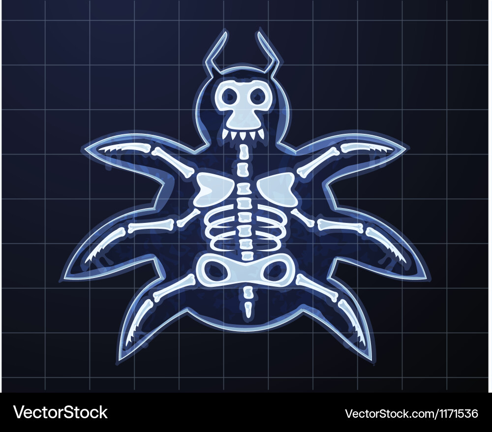 X-Ray Bug Scan Vector Image
