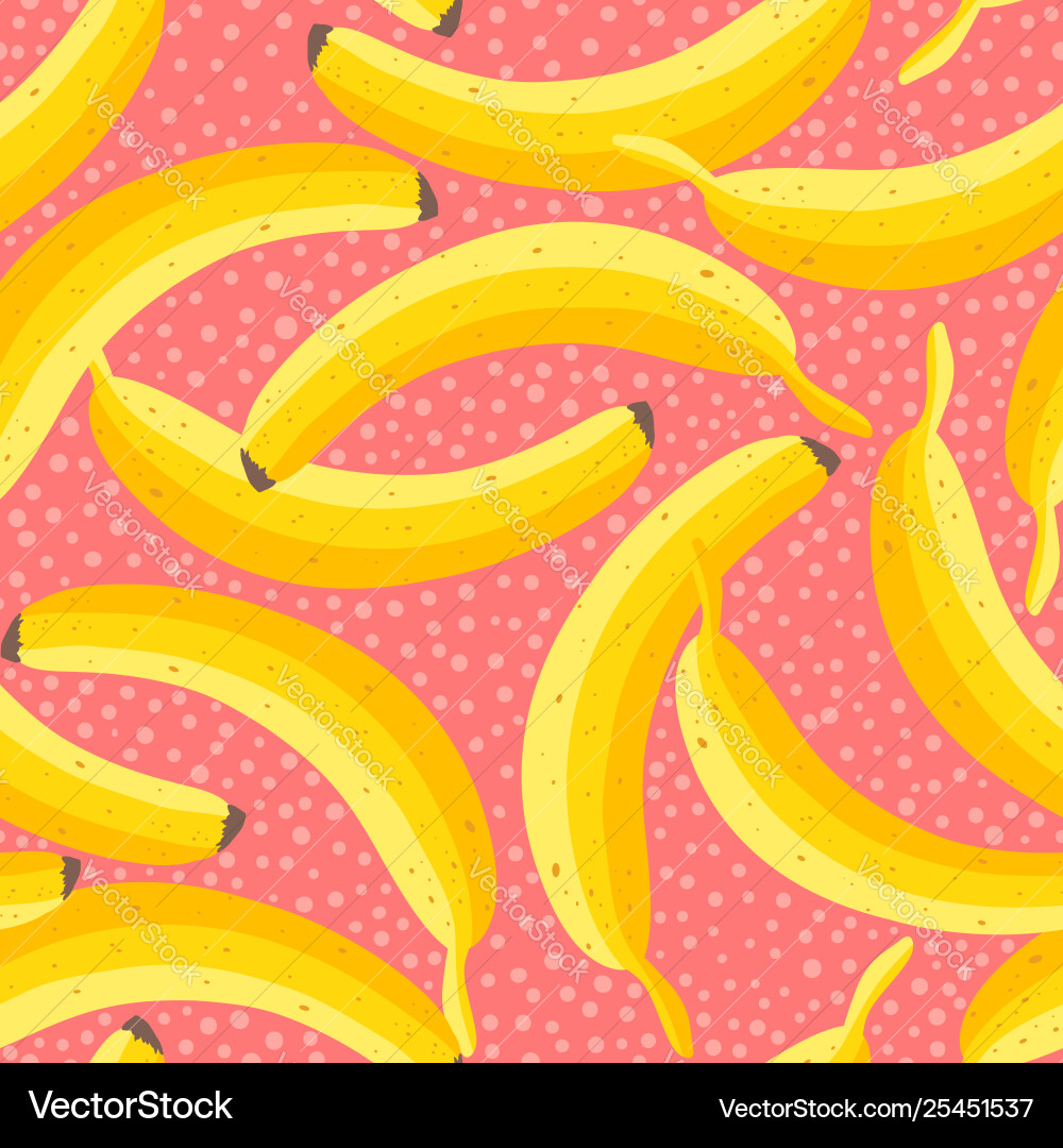 Banana Pattern with Dots vector image