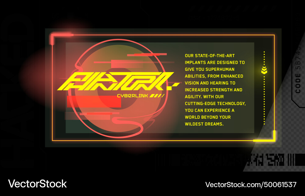 Cyberpunk HUD Interface - Futuristic UI Vector Image
