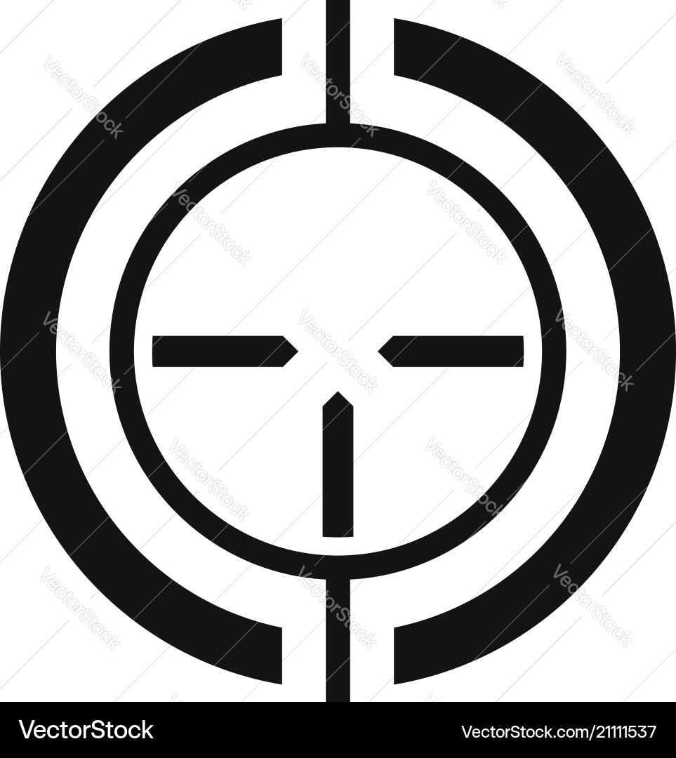Gun scope aim icon simple style Gun scope aim icon simple style vector image