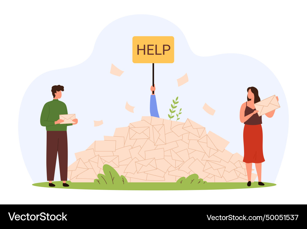 Inbox overload with spam information newsletter Inbox overload with spam information newsletter vector image