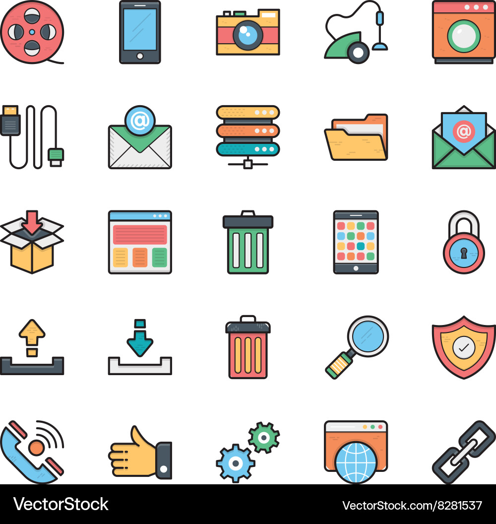 Networking web user interface and internet 19 Vector Image