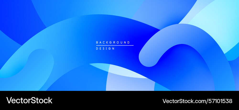 Abstract blue background smooth shapes overlap Vector Image