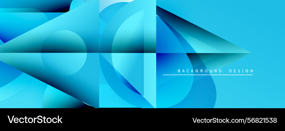 Abstract blue shapes overlap creating dynamic Abstract blue shapes overlap creating dynamic vector image