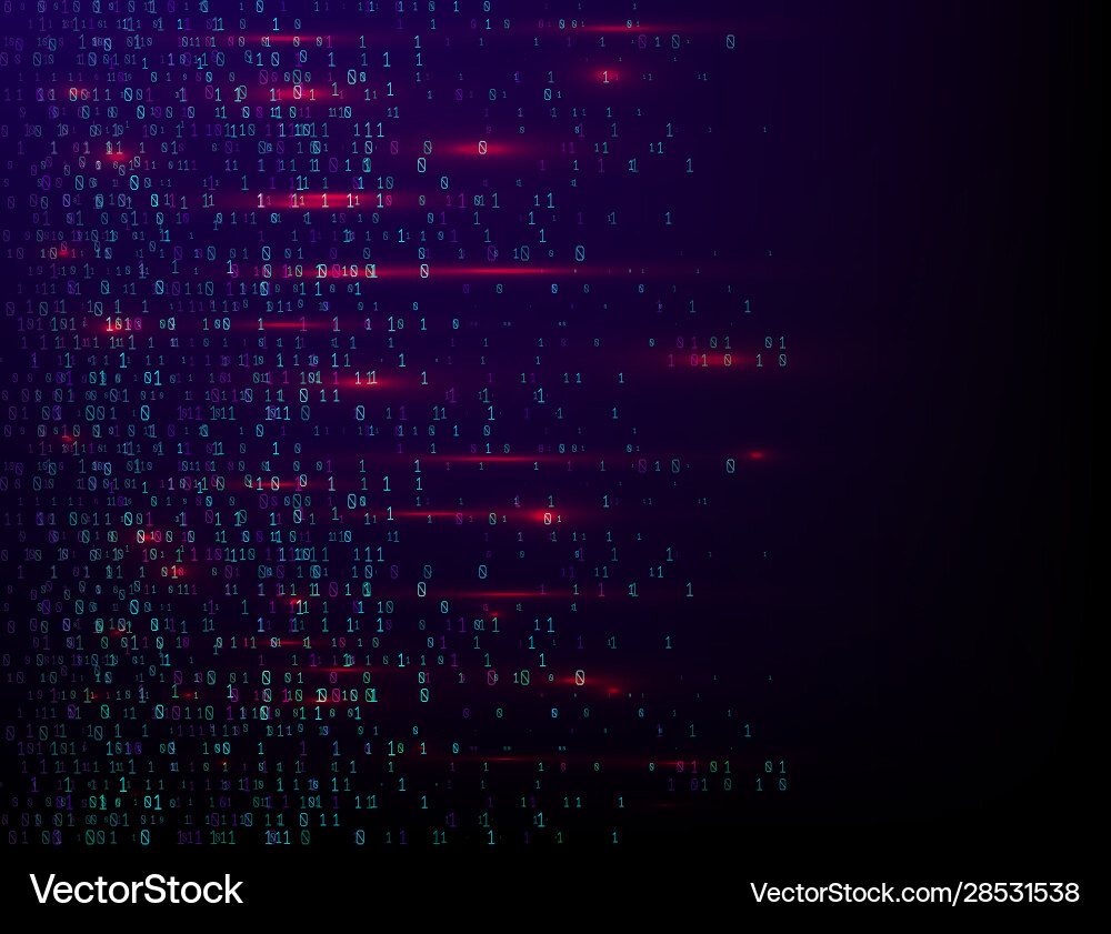 Binary code digital technology data sorting from Binary code digital technology data sorting from Vector Image