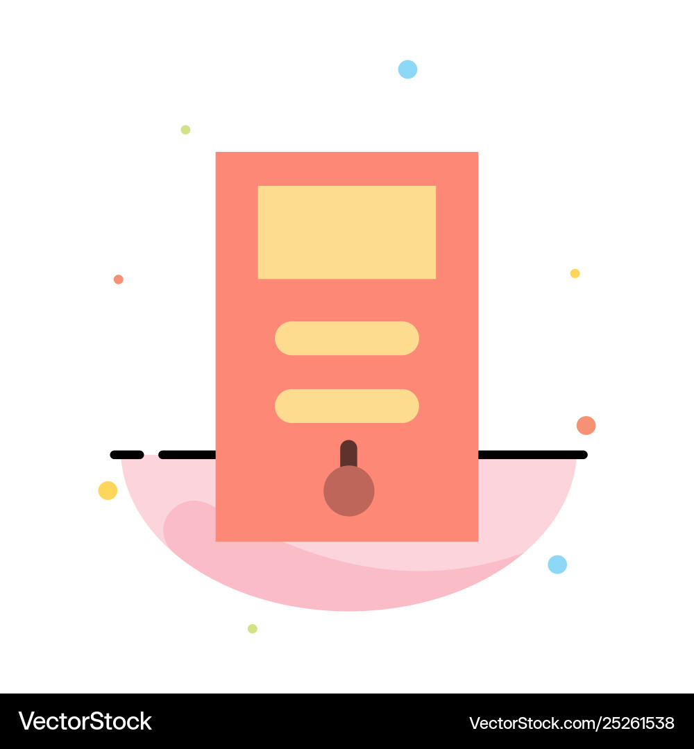 Computer cpu pc stabilizer abstract flat color Vector Image