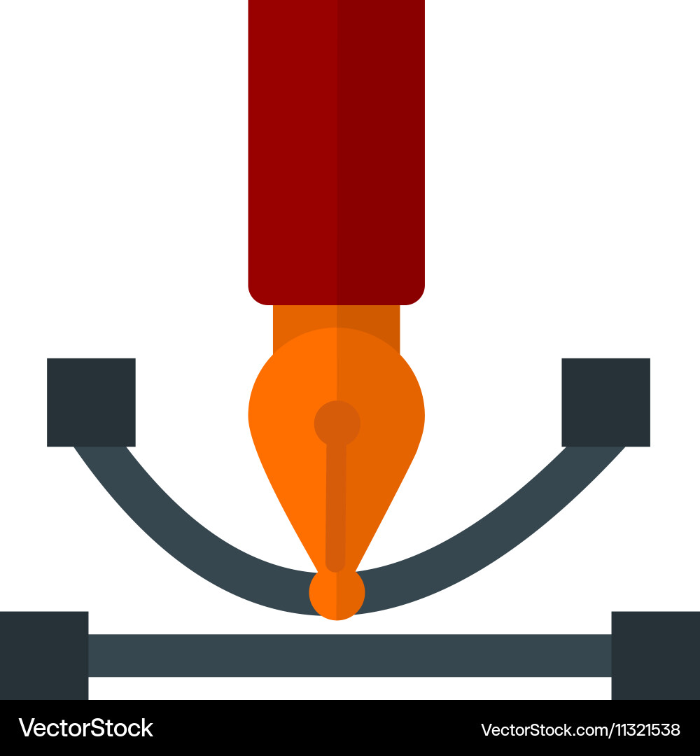 Draw curve vector image