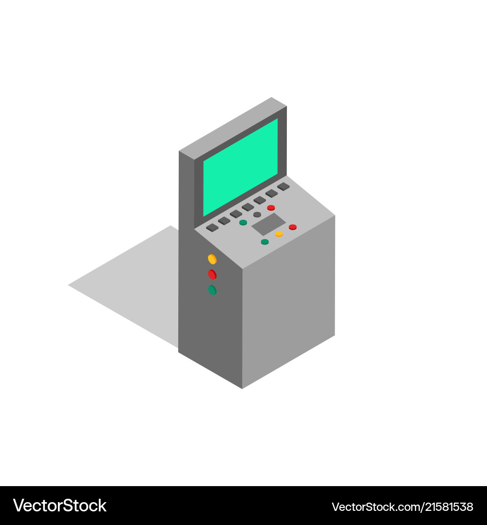 Factory screen monitoring Factory screen monitoring vector image