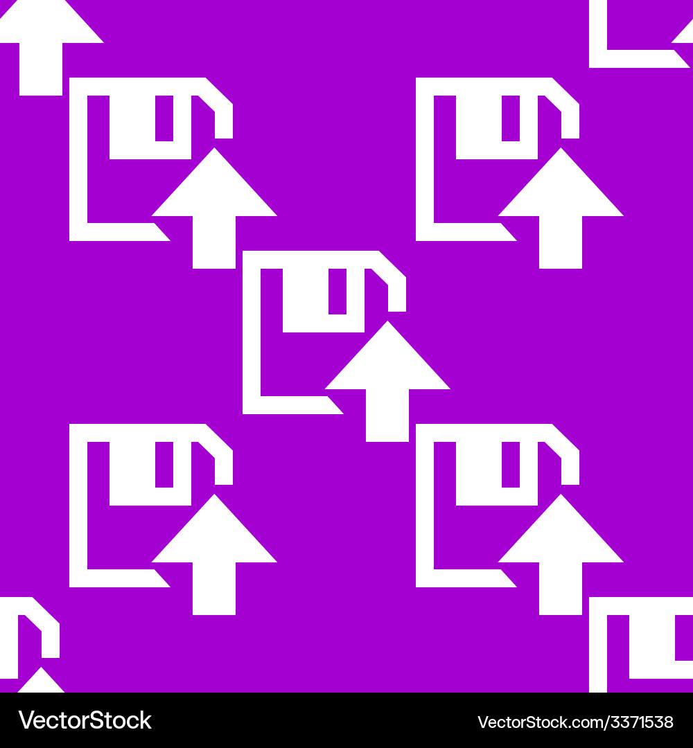 Floppy disk upload web icon flat design seamless vector image