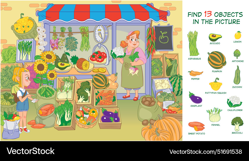 Greengrocer Royalty Free Vector Image - VectorStock