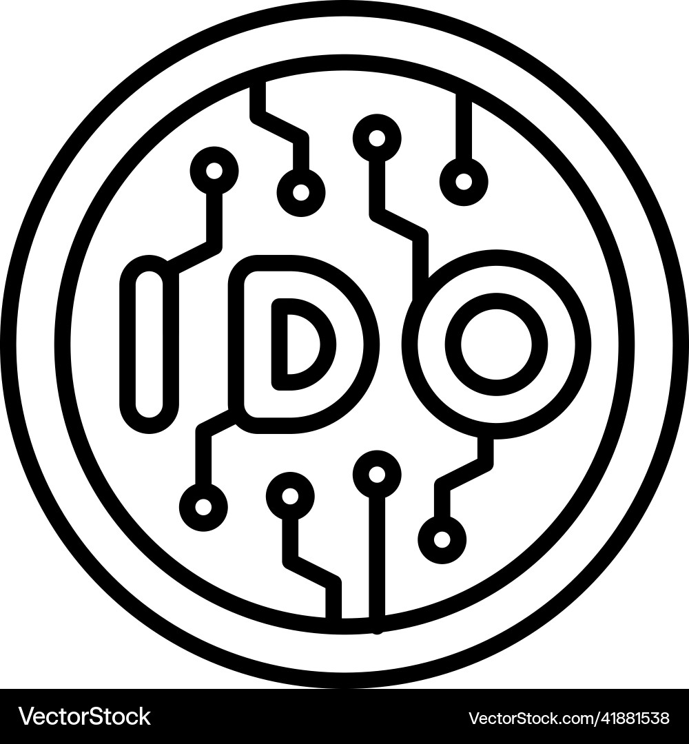 Initial dex offering icon crypto related – Royalty-Free Vector | VectorStock