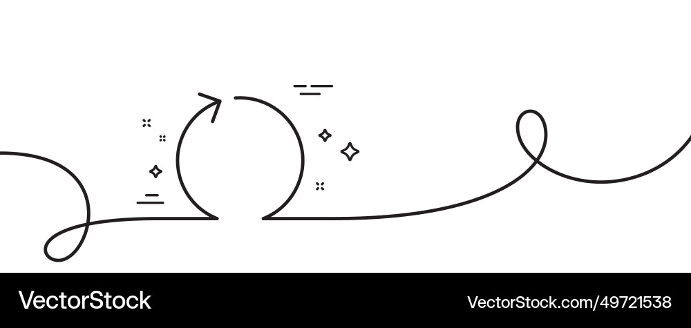 Loop arrow line icon refresh arrowhead Vector Image