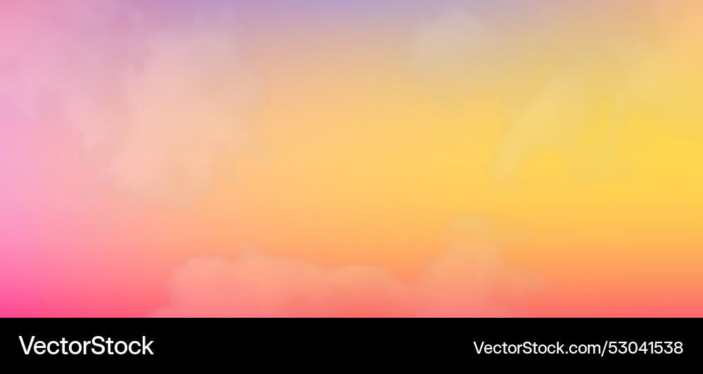 Modern colorful gradient background with clouds Vector Image