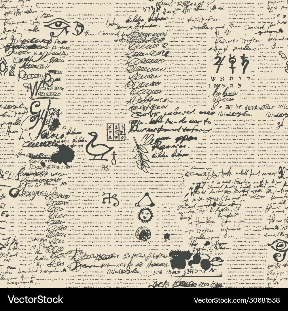 Old Newspaper Scribble Pattern Vector Image