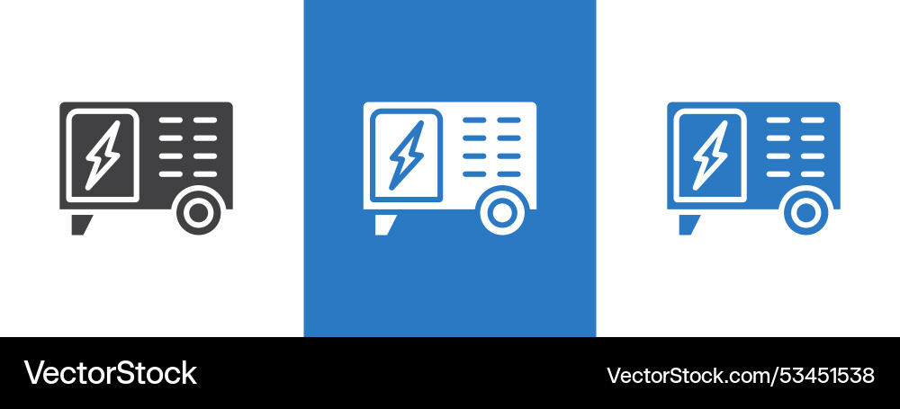 Portable power generator icon thin line Vector Image
