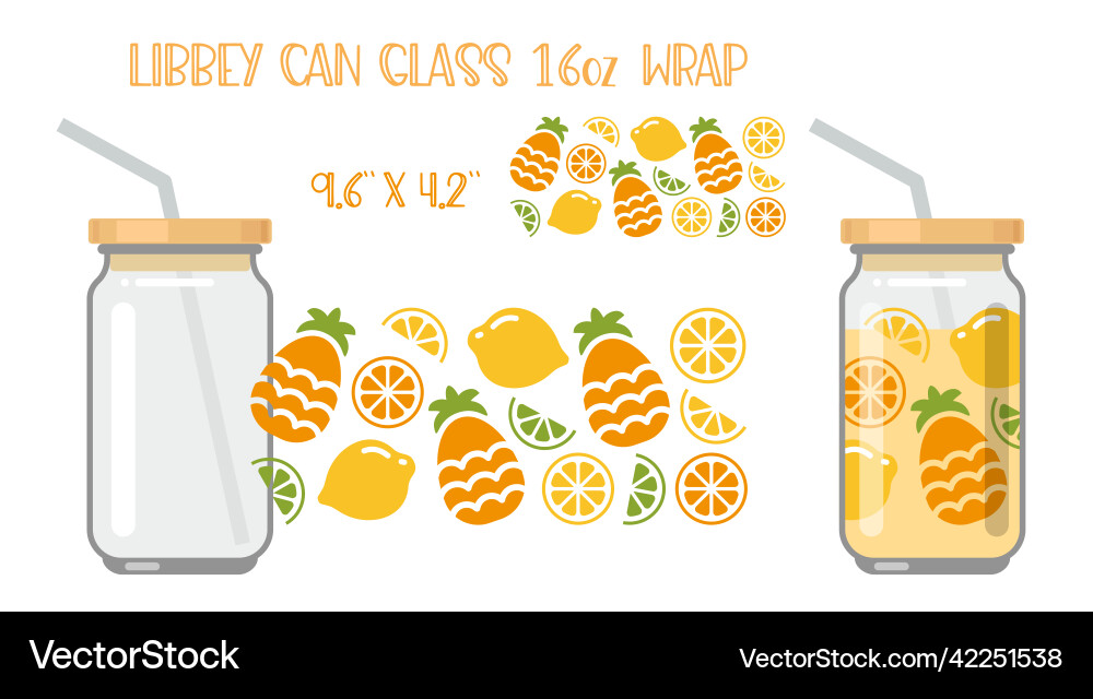 Printable full wrap for libby class can a pattern Printable full wrap for libby class can a pattern vector image