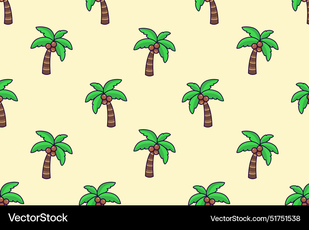 Seamless pattern of palm trees Vector Image