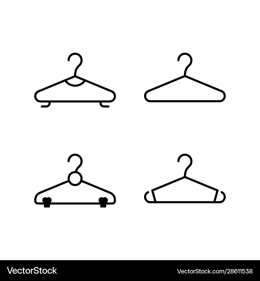 Set icons clothes hanger