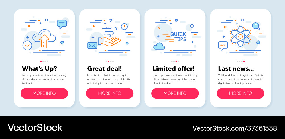 Set science icons such as cloud upload Set science icons such as cloud upload vector image