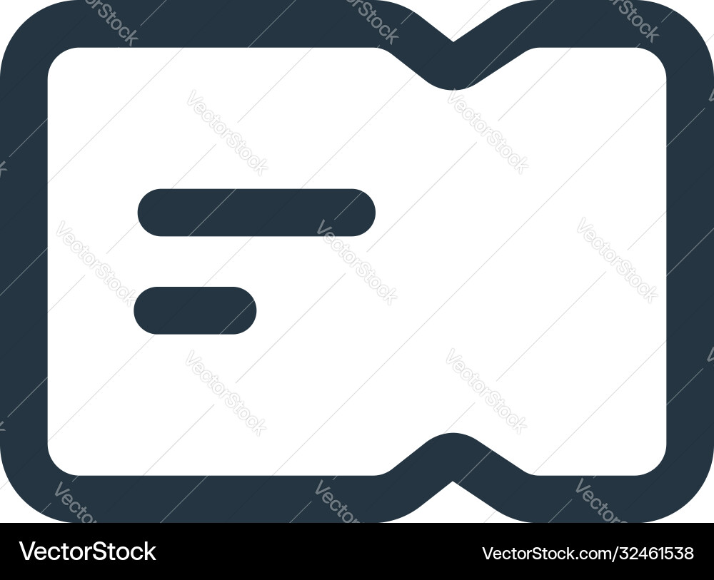 Ticket icon editable stroke linear Vector Image